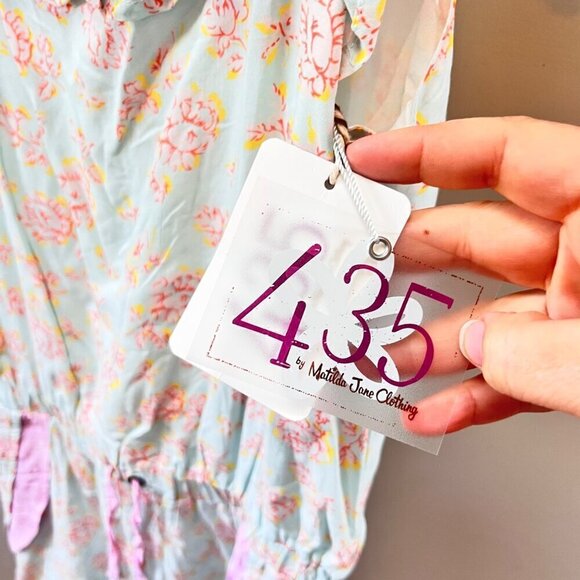 NEW Matilda Jane 435 Pastel Floral Romper- Size 12 - Picture 2 of 4